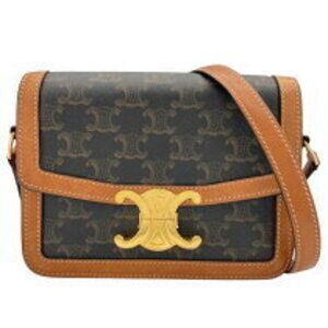 Celine Teen Triomphe Shoulder Bag Tan Leather